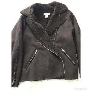 H&M Faux Suede moto Jacket